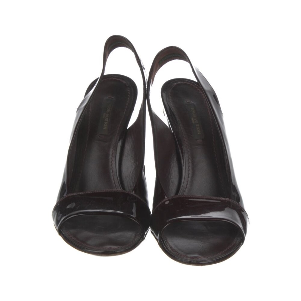 LOUIS VUITTON Patent Leather Slingback Heels
